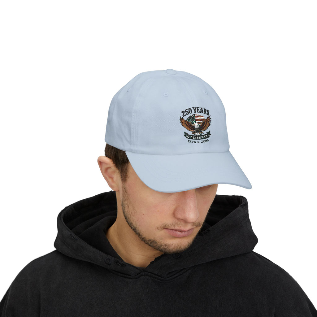 4th of July Dad Cap — 250th Liberty Eagle Baseball Hat