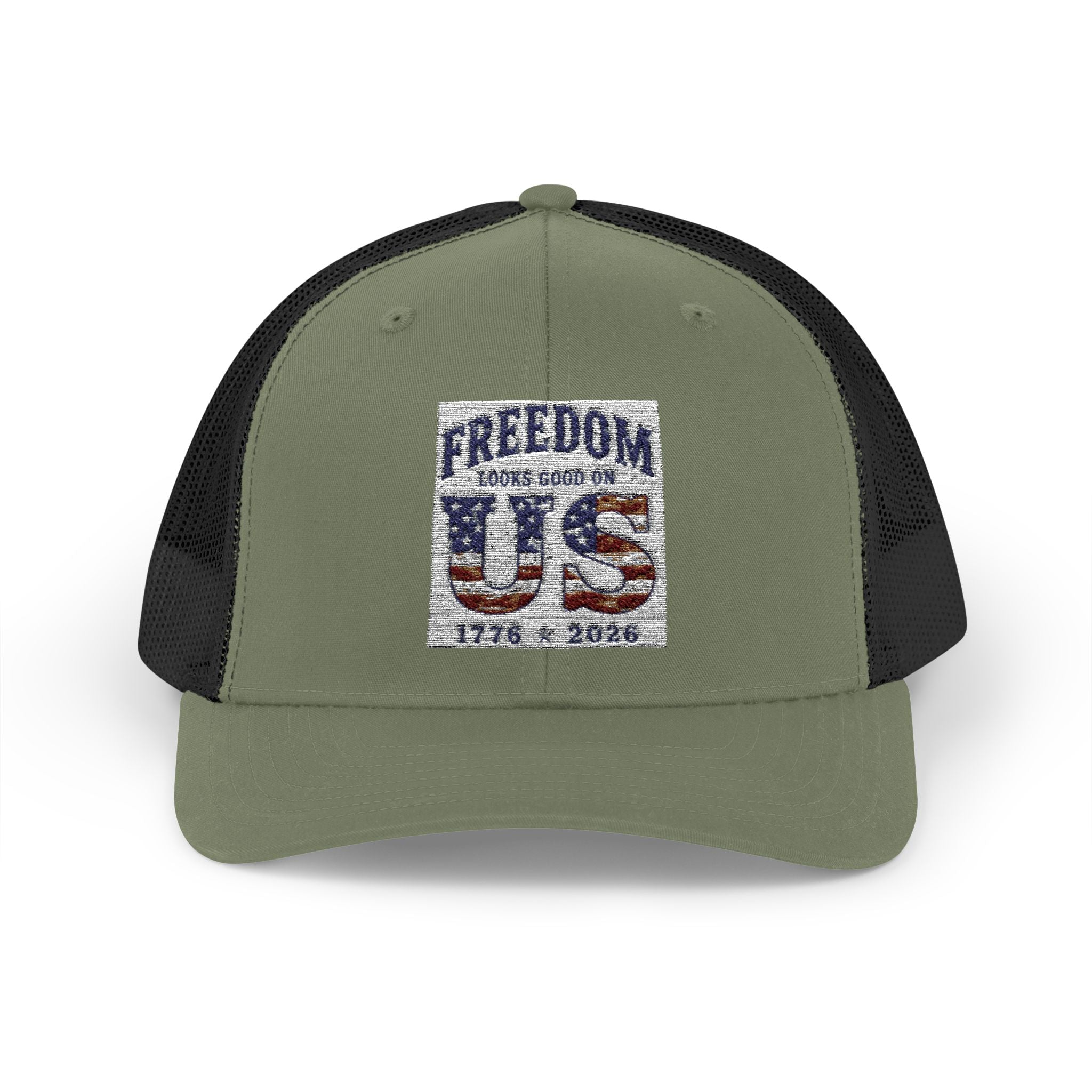 Freedom U.S. Flag Trucker Cap — Patriotic Snapback Hat 4th of July, America 250