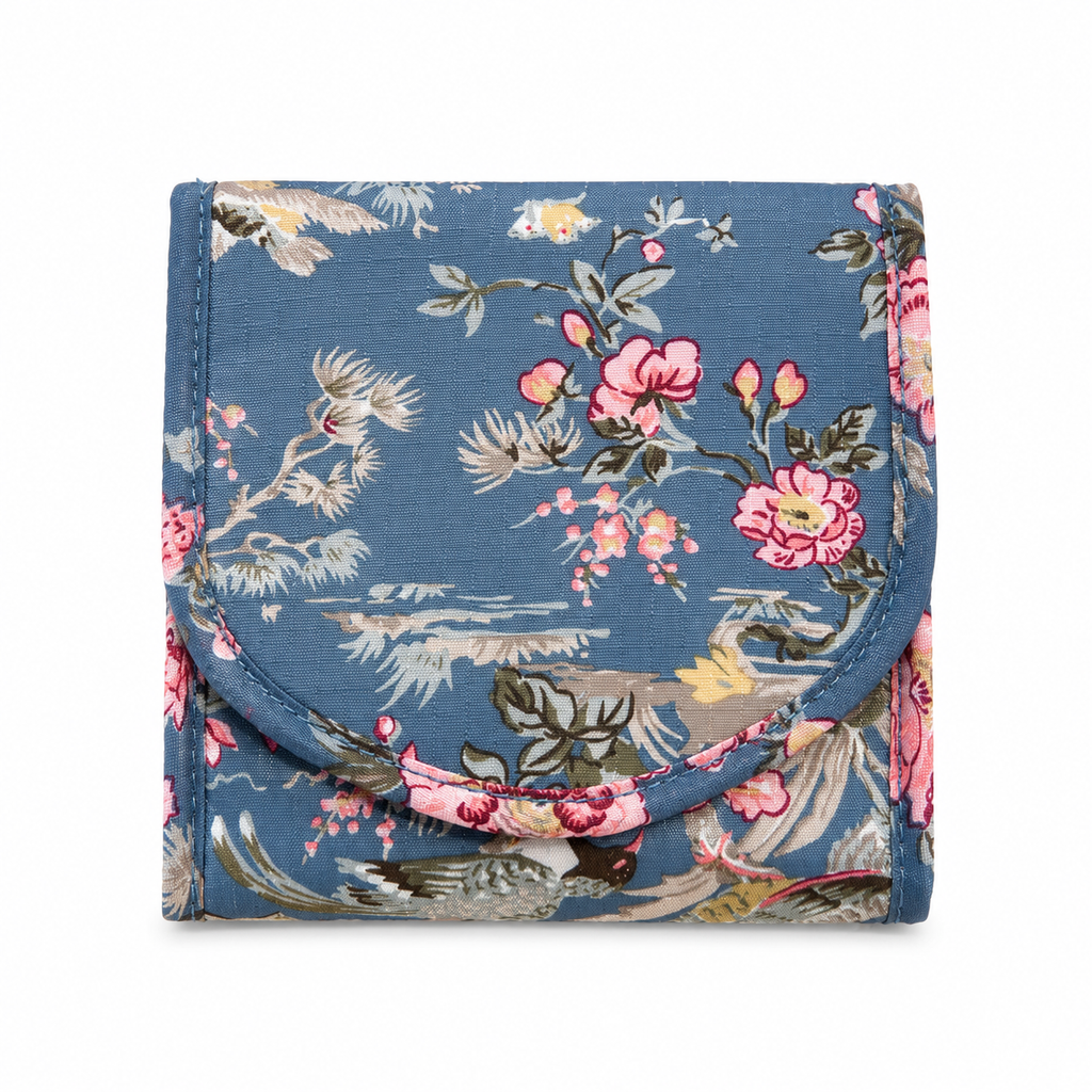 Blue Floral Travel Jewelry Organizer