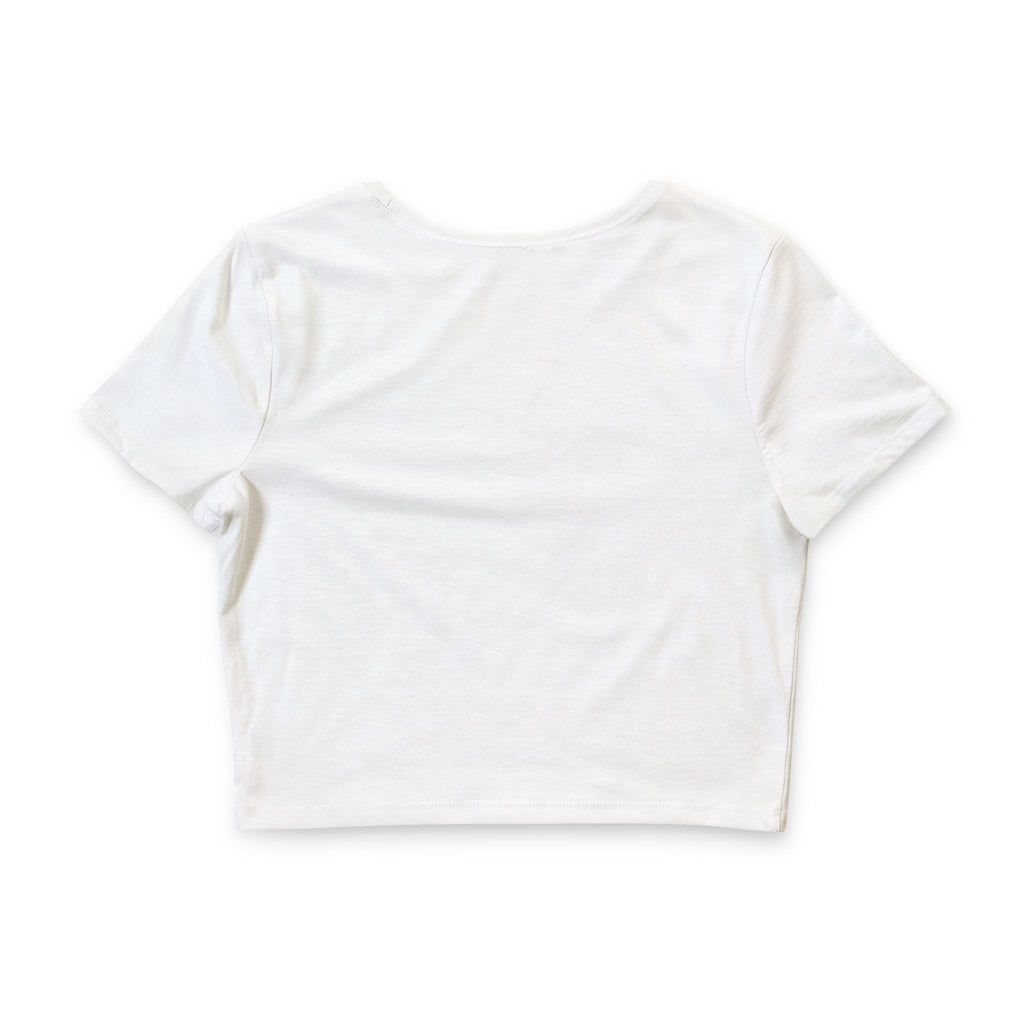 Patriotic Crop Tee — American Flag Graphic Women’s Crop Top — T-shirt 4th of July— Freedom Baby!