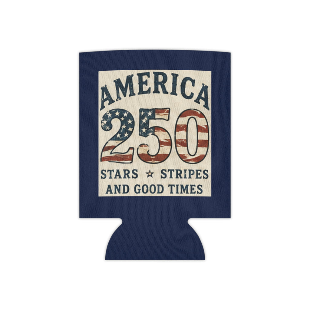 Patriotic Lake Life Can Cooler - "Red White and Lake Blue" / America 250, Koozie, 4th of July