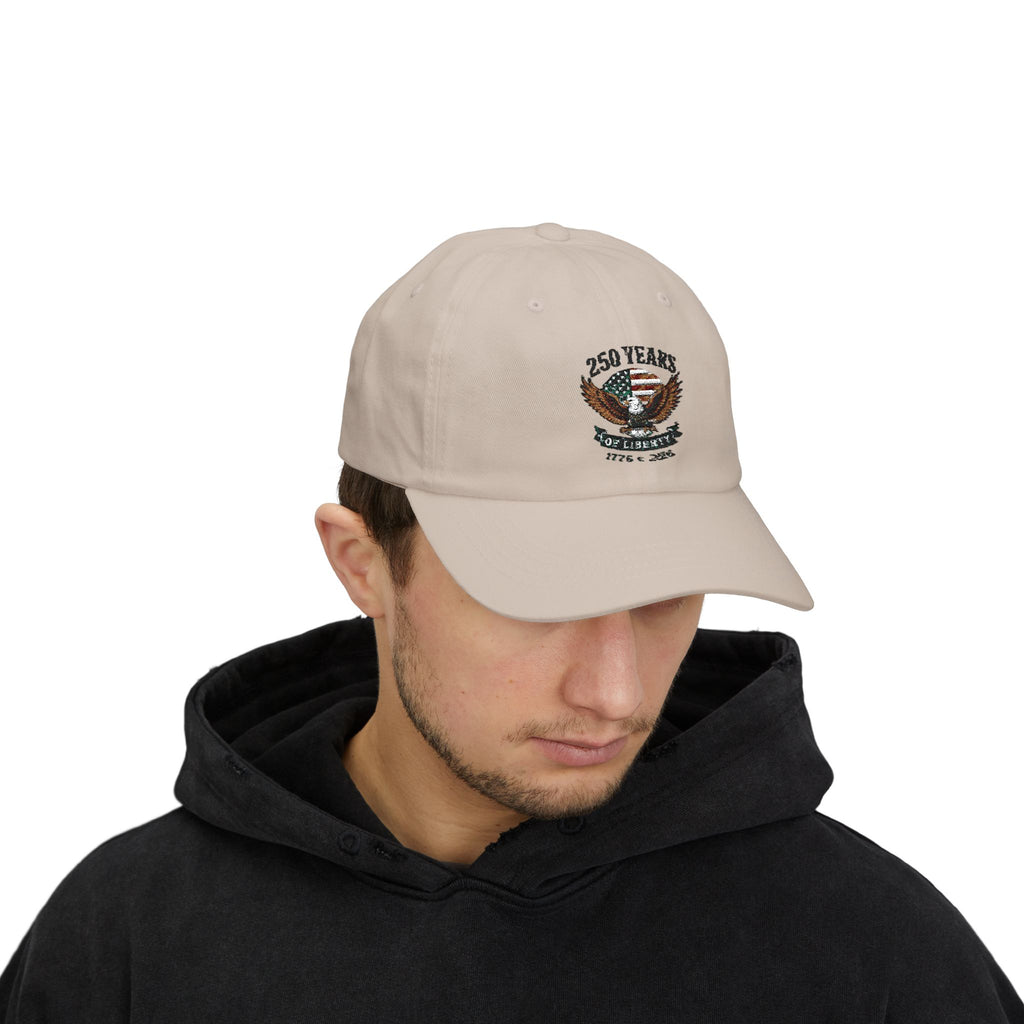 4th of July Dad Cap — 250th Liberty Eagle Baseball Hat