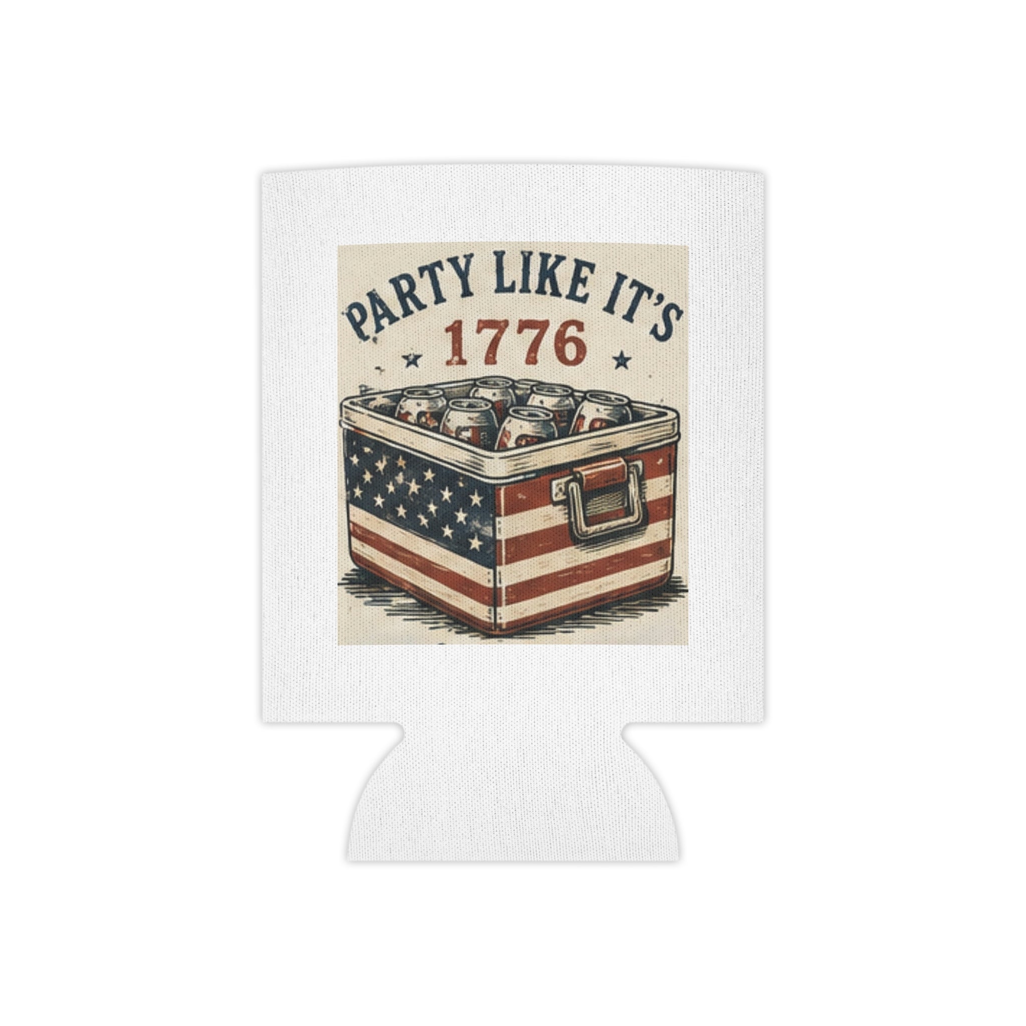 Can Cooler — 'Party Like It's 1776' / 'America 250' Patriotic 4th of July Beverage Koozie — Freedom Huggie